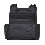 Mil-tec láser cortado portador de combate táctico chaleco militar Molle compactable negro