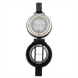 Mil-Tec Metal Lensated Compass Cosificación de aluminio NAVELACIÓN DE LA CARA DE LA CARA NEGRA