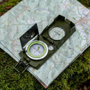 MIL-TEC Military Prismatic Compass Aluminum Precise Navigation Tool Olive - GoMilitar