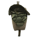 Open MIL-TEC multipurpose tactical pouch in olive with drawstring inner compartment and buckle closure for MOLLE gear attachment