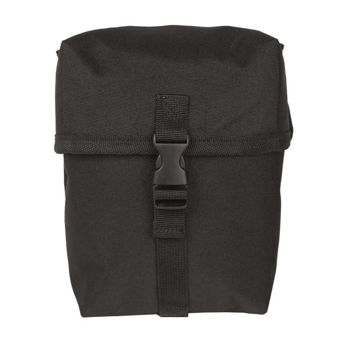 Bolsa universal mediana MIL-TEC negra con cierre de hebilla y compatibilidad MOLLE para uso táctico y en exteriores