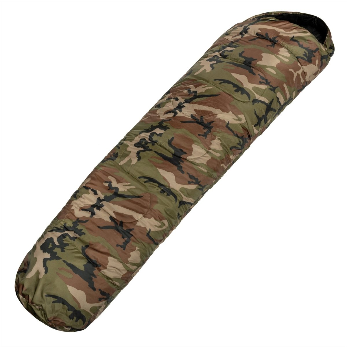 Mil-Tec Mummy Type Sleeping Back 225cm Fibra hueca de 2 capas Bolsa de transporte