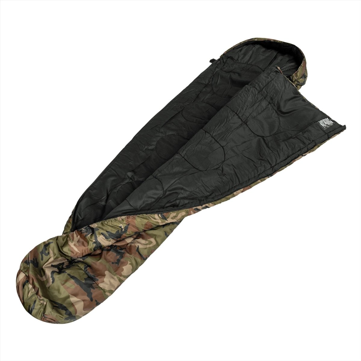 Mil-Tec Mummy Type Sleeping Back 225cm Fibra hueca de 2 capas Bolsa de transporte