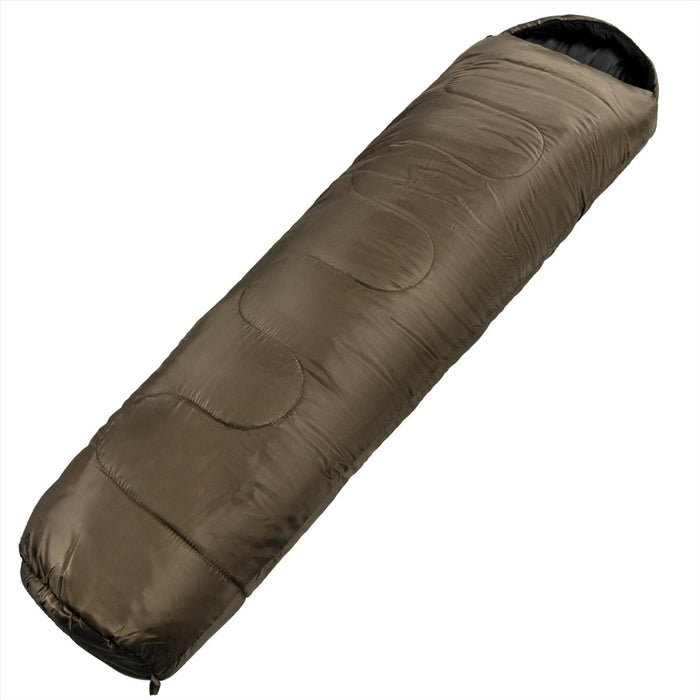 Saco de Dormir Tipo Momia Mil-Tec 225cm Fibra Hueca Bolsa de Transporte 2 Capas - GoMilitar