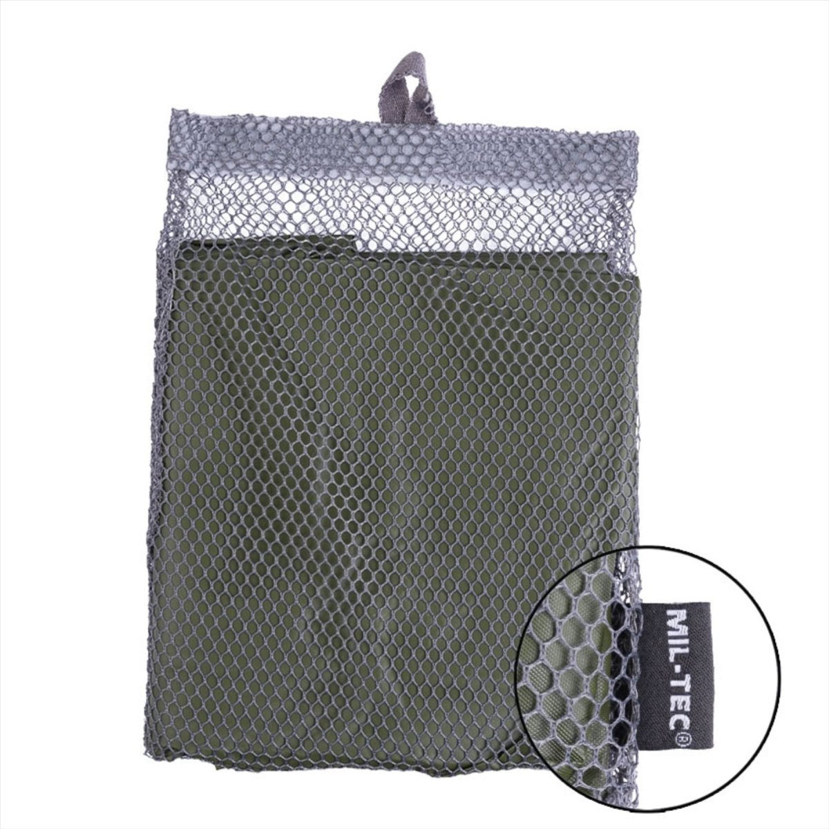 MIL-TEC Poncho con capucha, versátil, resistente al agua, bolsa de malla incluida, negro