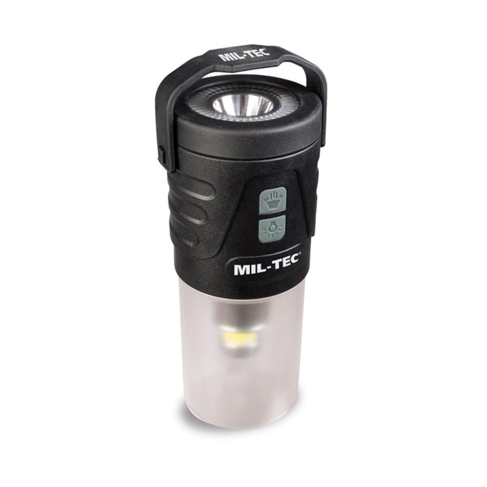 MIL - TEC Linterna Recargable LED Linterna para Camping Exterior USB - C 410 Lumen - GoMilitar