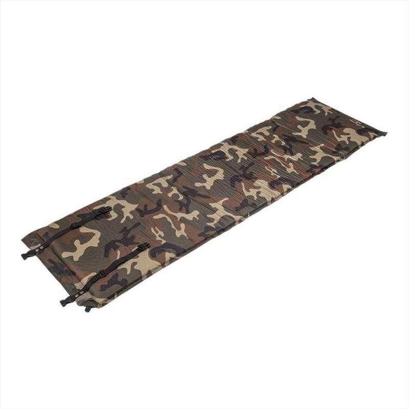 MIL-TEC Sleeping Pad 185cm Camuflaje de bosques de colas auto inflable