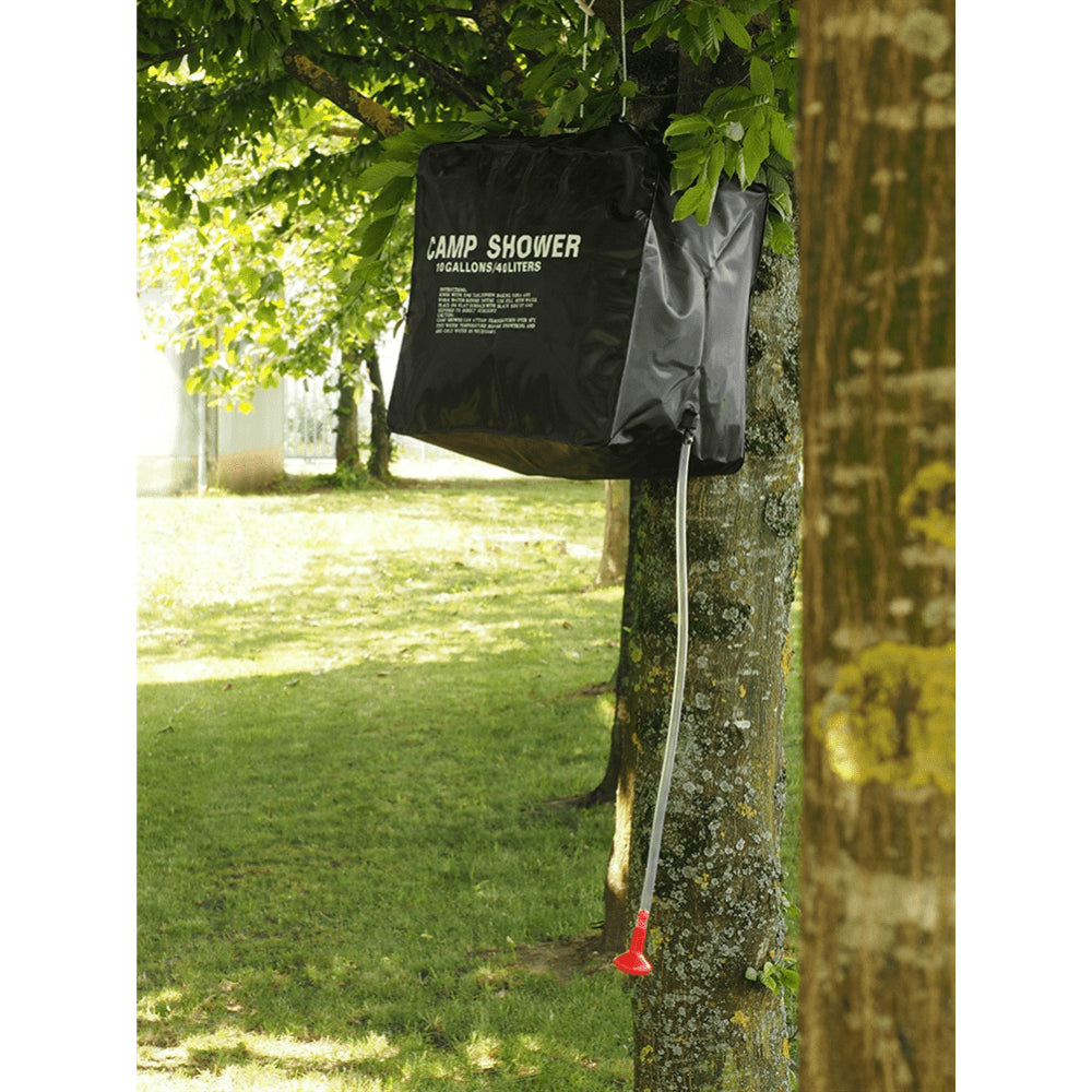 Mil-Tec Bolsa de ducha solar 40L Camping Senderismo Ducha portátil al aire libre Negro