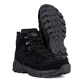 Botas de escuadrón Mil-Tec Botridas Mid-Round Sole Camping Footwear de gamuza negra al aire libre