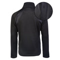 Chaqueta polar Mil-Tec Structure Cálida táctica para exteriores con bolsillos con cremallera, color negro