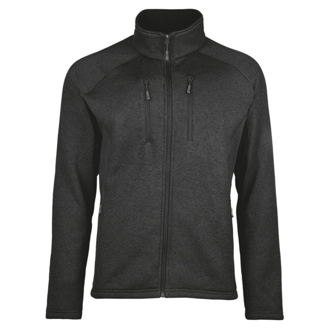 Chaqueta polar Mil-Tec Structure Cálida táctica para exteriores con bolsillos con cremallera, color negro
