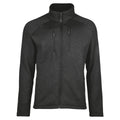 Chaqueta polar Mil-Tec Structure Cálida táctica para exteriores con bolsillos con cremallera, color negro