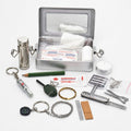 Kit de supervivencia Mil-Tec, caja de aluminio, equipo de senderismo para acampar al aire libre de emergencia