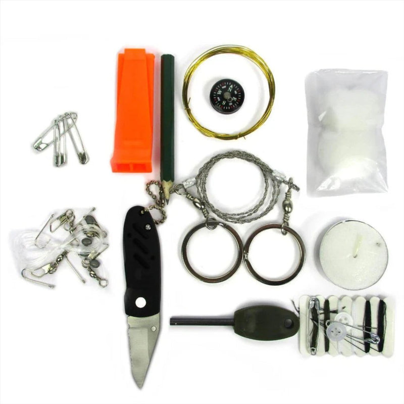 Kit de supervivencia MIL-TEC Box impermeable de emergencia Firestarter Herramientas