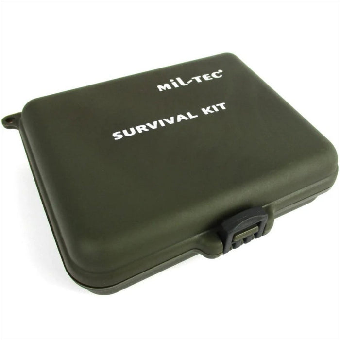 Kit de supervivencia MIL-TEC Caja impermeable Herramientas de emergencia para iniciar fuego de pesca - GoMilitar