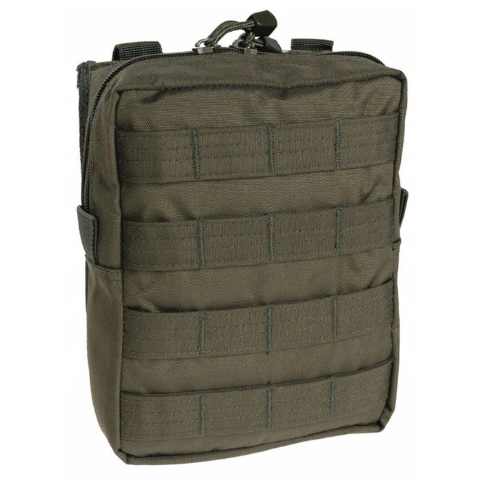 MIL-TEC olive tactical belt pouch with zipper closure and MOLLE attachment for outdoor and military use
