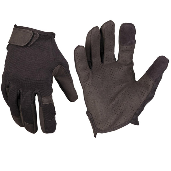 MIL - TEC Guantes de Trabajo Tácticos Pantalla Táctil Orificios de Ventilación Medianos Negro - GoMilitar
