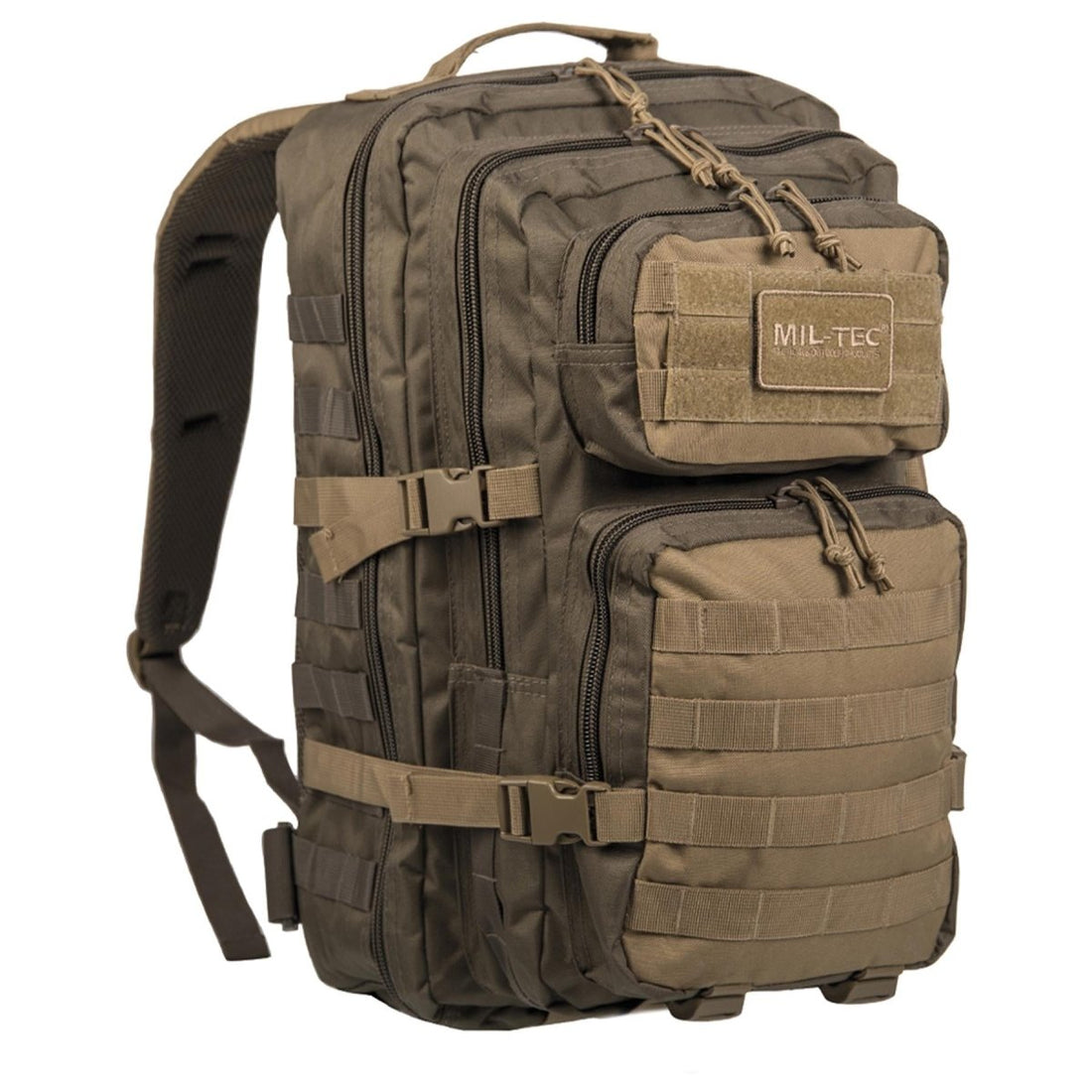 MIL-TEC Asalto de asalto de EE. UU. Mochila mochila para caminatas Olive Trekking Rucksack 20L Daypack