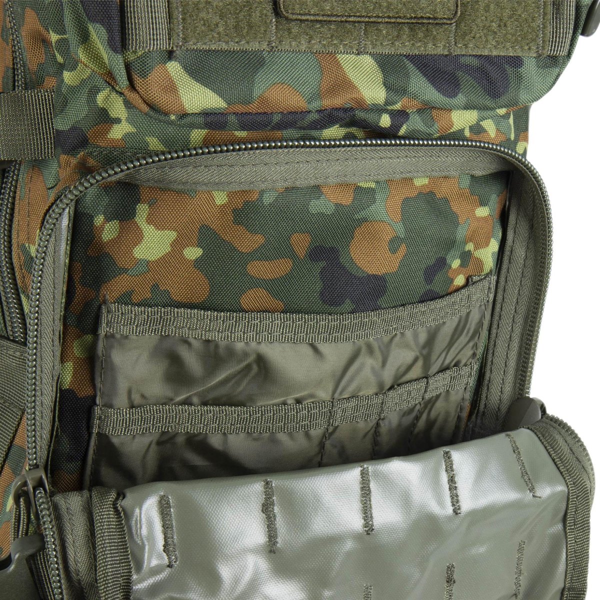MIL-TEC Asalto de asalto de EE. UU. Ruckking mochila grande 36L mochila Flecktarn Daypack bolso