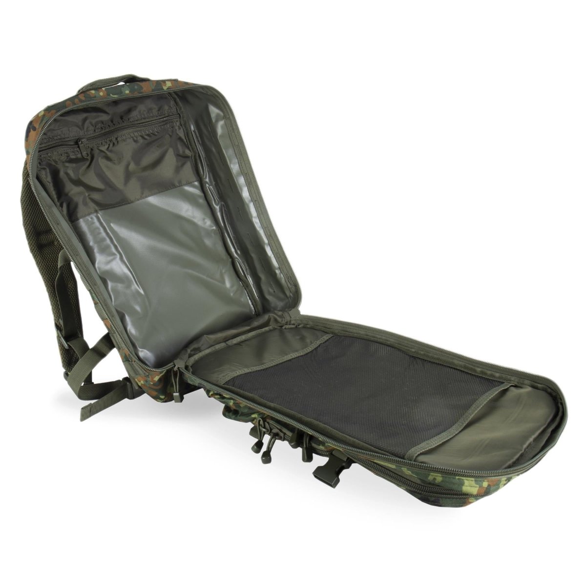 MIL-TEC Asalto de asalto de EE. UU. Ruckking mochila grande 36L mochila Flecktarn Daypack bolso