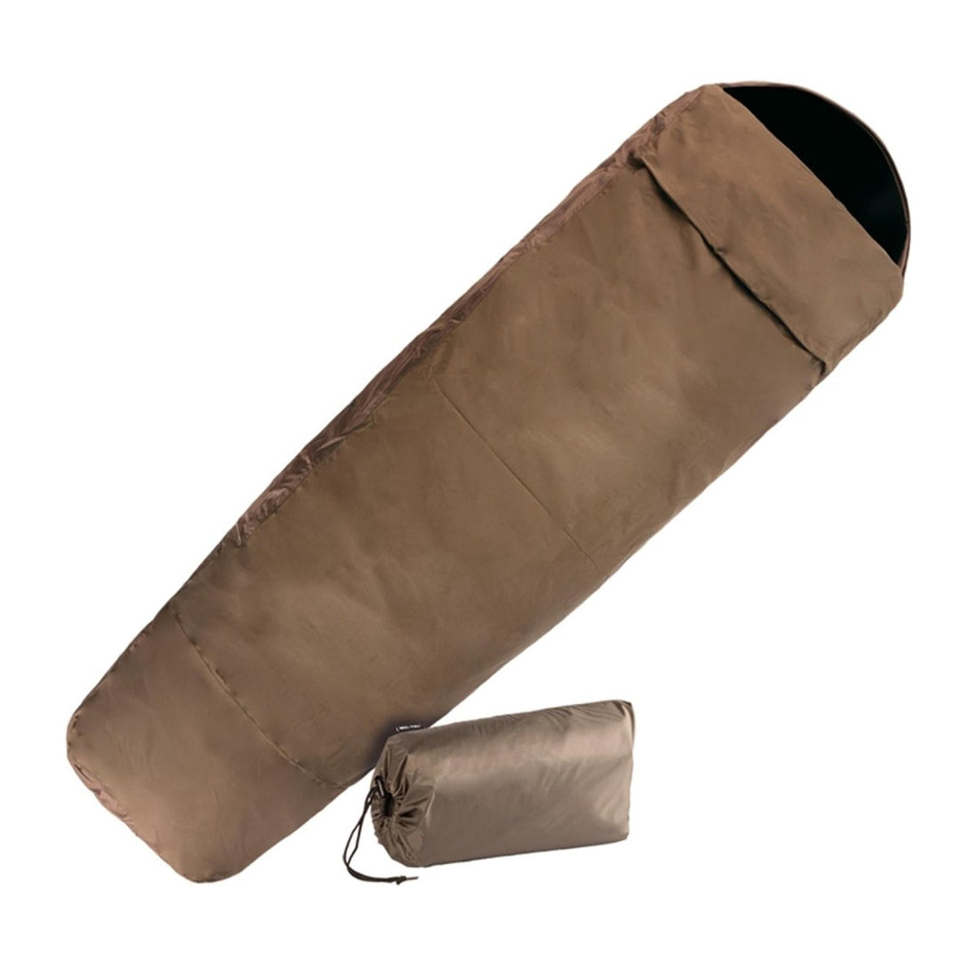 MIL-TEC Saco de Dormir Impermeable y Transpirable Funda Laminada de 3 Capas Coyote