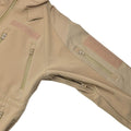 Chaqueta de senderismo a prueba de viento de Mil-tec cáscara de tormenta suave zips de vellón de vellón coyote