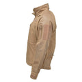 Chaqueta de senderismo a prueba de viento de Mil-tec cáscara de tormenta suave zips de vellón de vellón coyote