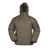 Mil-Tec Chaqueta de combate de invierno Anorak táctico Forro polar A prueba de viento Oliva