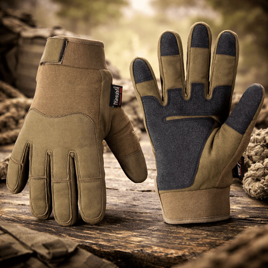 Guantes tácticos de invierno Mil-Tec Thinsulate HiPora resistentes al agua oliva fría