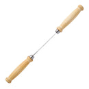 MORAKNIV wood splitting knife with birch wood handles and durable stainless steel wedge-shaped blade.