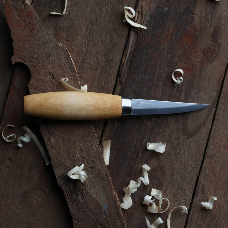 Morakniv Woodcarving 106 Herramienta de carpintería de madera Artesanos de acero al carbono Tallador de tallado