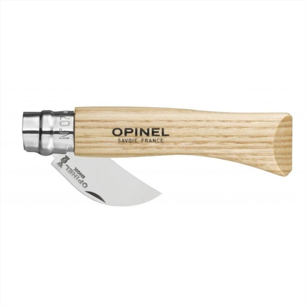 Opinel Navaja de Bolsillo N°07 Castaño Ajo Hoja 12C27 Mango Nogal