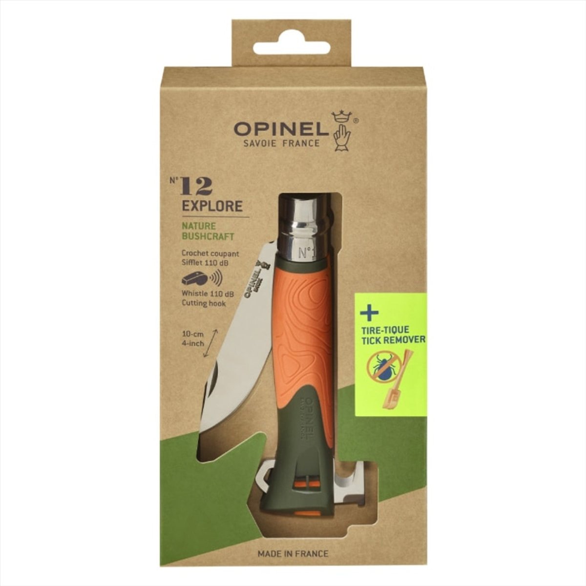 Navaja Opinel N°12 Explore Plegable 10cm Hoja Acero Inoxidable 12C27