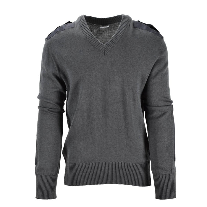 Jersey original del ejército austriaco Jumper comando gris lana V - suéter con cuello NUEVO - GoMilitar
