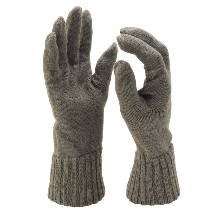 Guantes de lana originales del ejército austríaco más cálidos de invierno marrón de punto para exteriores NUEVO - GoMilitar
