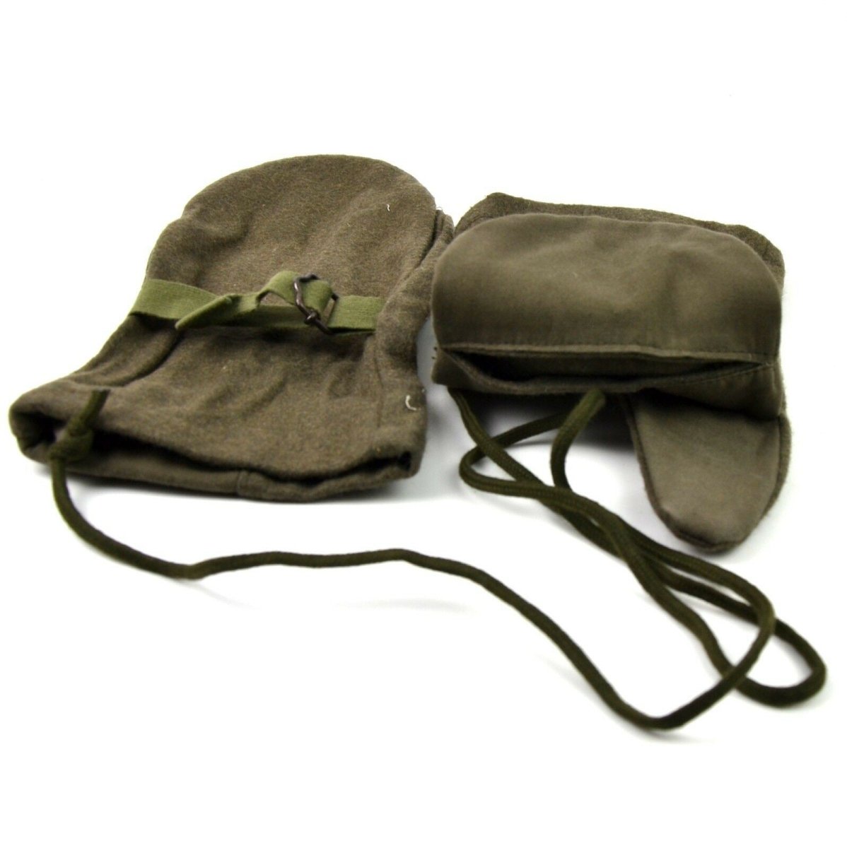 Guantes de invierno originales de lana del ejército austríaco, color verde oliva