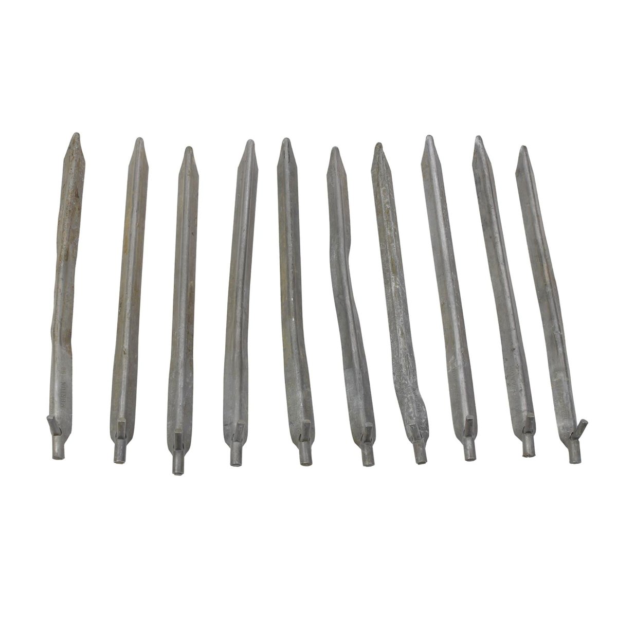 Estacas militares originales de aluminio para tienda de campaña, estacas de acampada, 10 unidades, 26 cm