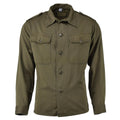 Vestido de camisa de manga larga de oliva militar austriaca original