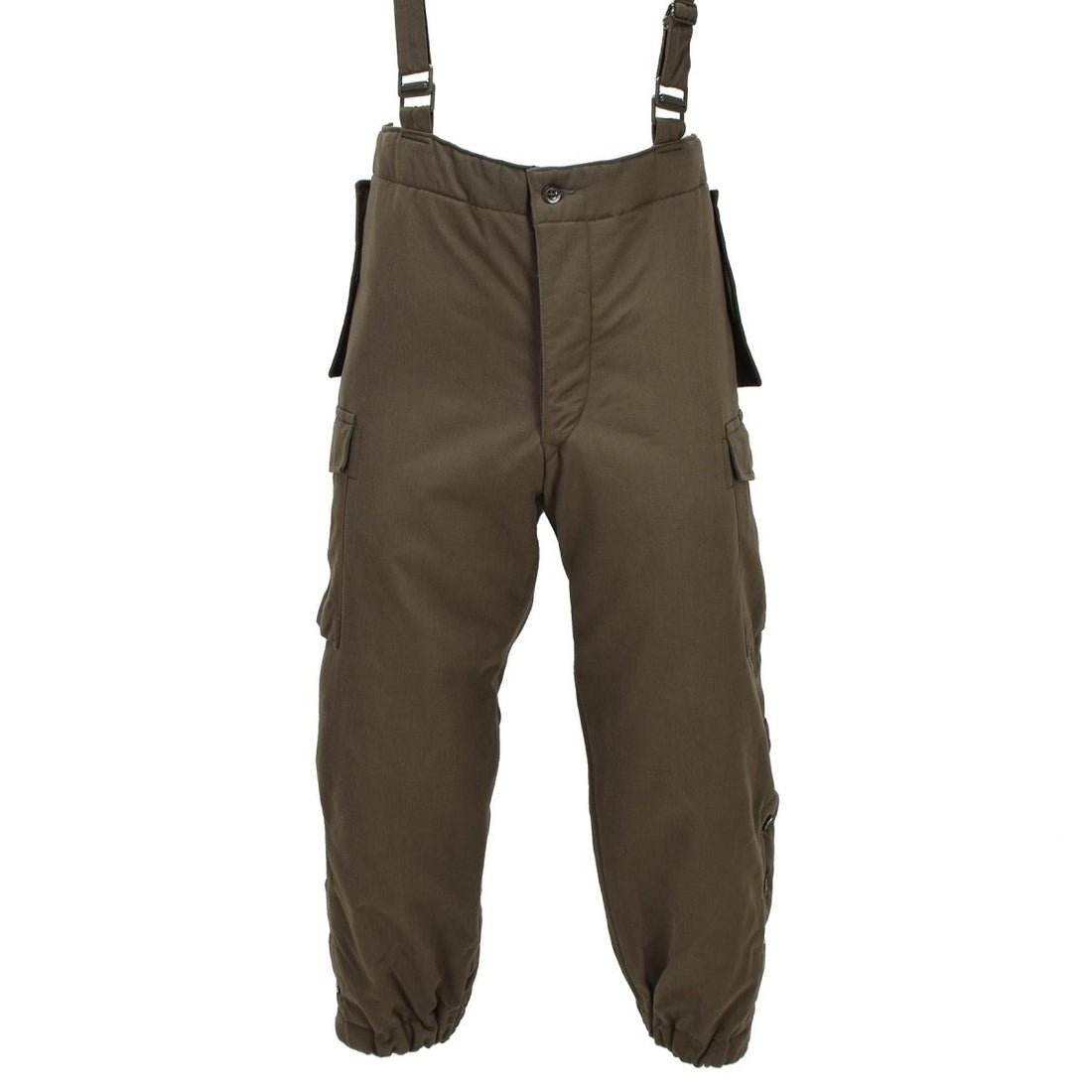 Pantalones de invierno militares austriacos originales con aislamiento repelente al agua color oliva
