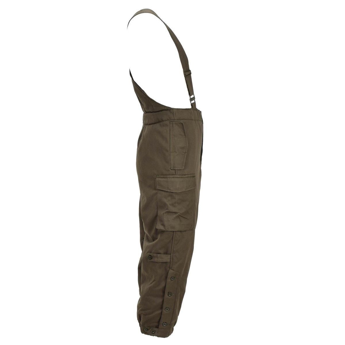 Pantalones de invierno militares austriacos originales con aislamiento repelente al agua color oliva