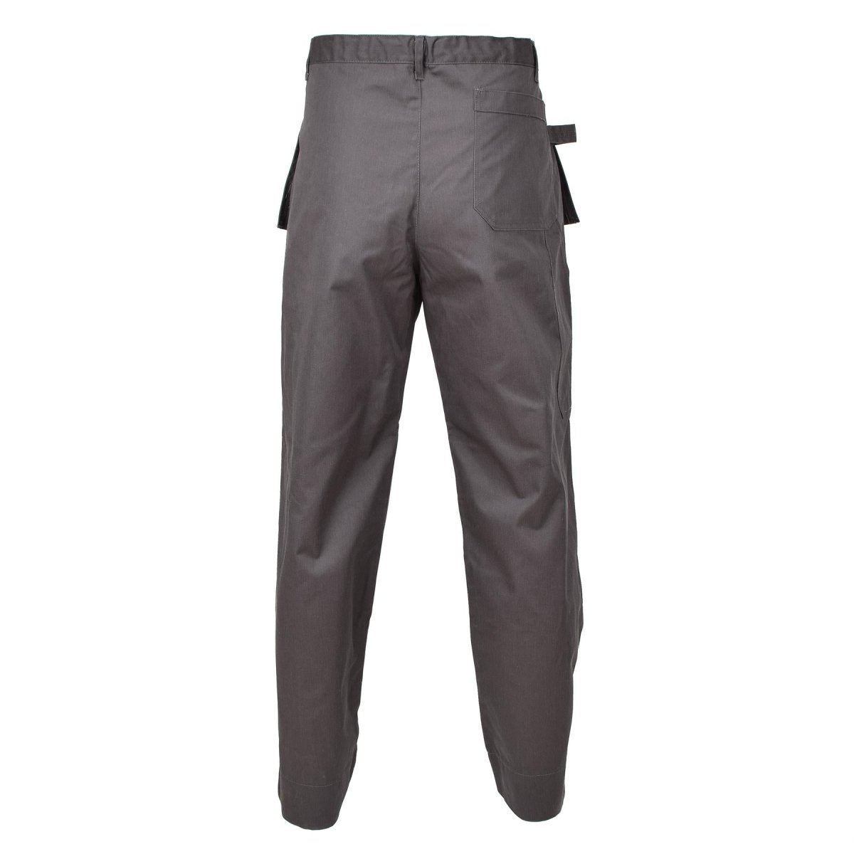 Pantalones de carga del ejército belga original trabajo rodillas reforzadas bolsillos extra gris nuevo