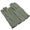 Guantes de combate del ejército belga original Guantes de estilo de la Segunda Guerra Mundial Oliva de cuero Nylon NUEVO