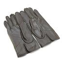 Pair of vintage WWII style brown leather combat gloves with reinforced stitching and durable palm design