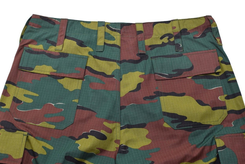 Pantalones de combate de campo del ejército belga original Ripstop Jigsaw Camuflage pantalones Nuevos