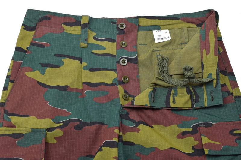 Pantalones de combate de campo del ejército belga original Ripstop Jigsaw Camuflage pantalones Nuevos