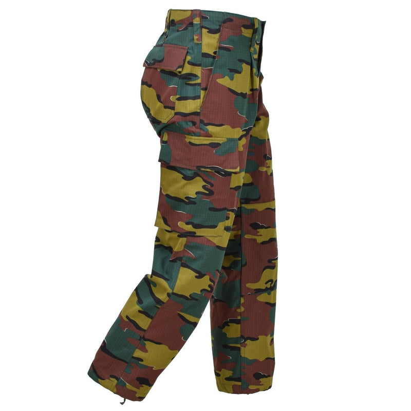 Pantalones de combate de campo del ejército belga original Ripstop Jigsaw Camuflage pantalones Nuevos