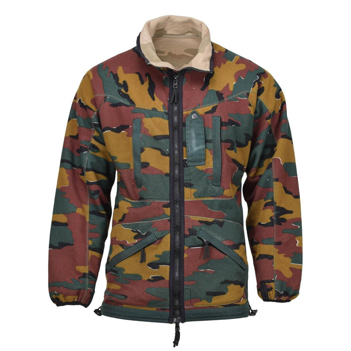 Chaqueta polar original del ejército belga reversible cortavientos BDU jigsaw jumper - GoMilitar