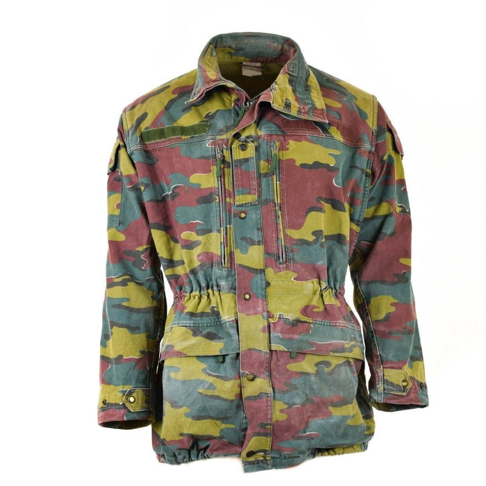 Chaqueta de campo original del ejército belga M90 en camuflaje jigsaw, parka militar excedente duradera para uso en exteriores