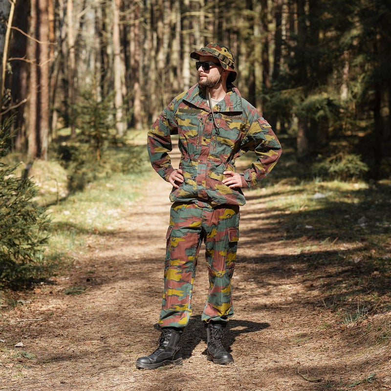 Combate militar del ejército belga original M90 Chaqueta de campo Parka Jigsaw Camo Surplus