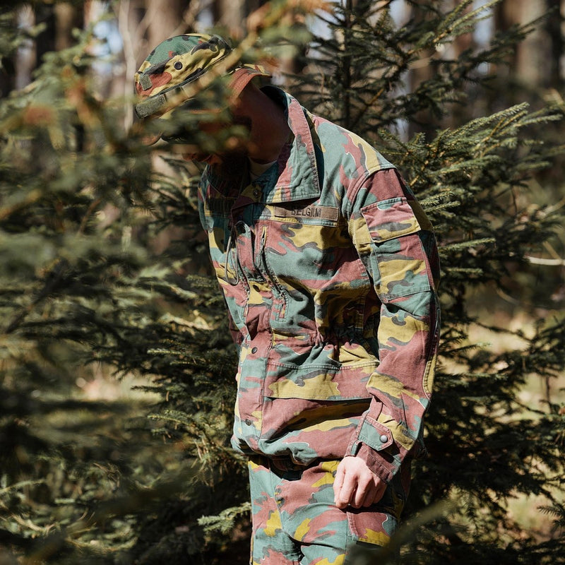 Combate militar del ejército belga original M90 Chaqueta de campo Parka Jigsaw Camo Surplus